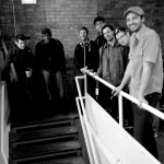 Sonny Knight And The Lakers On The StairsBW