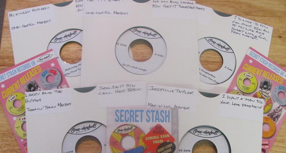 Some dub plates and flyers put together by the head of our UK division, Mark Bicknell.